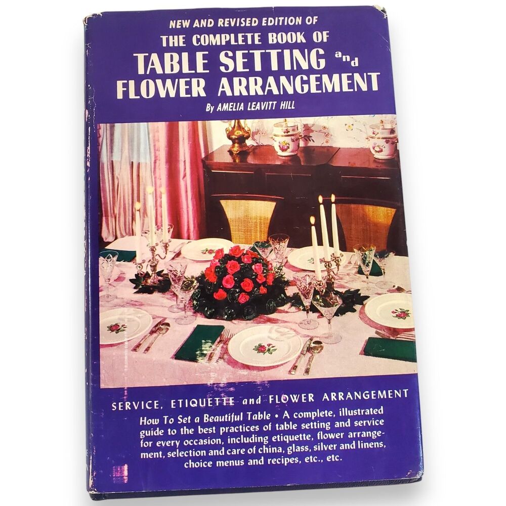 Vintage 1957 MCM Book Table Setting Flower Arranging Etiquette